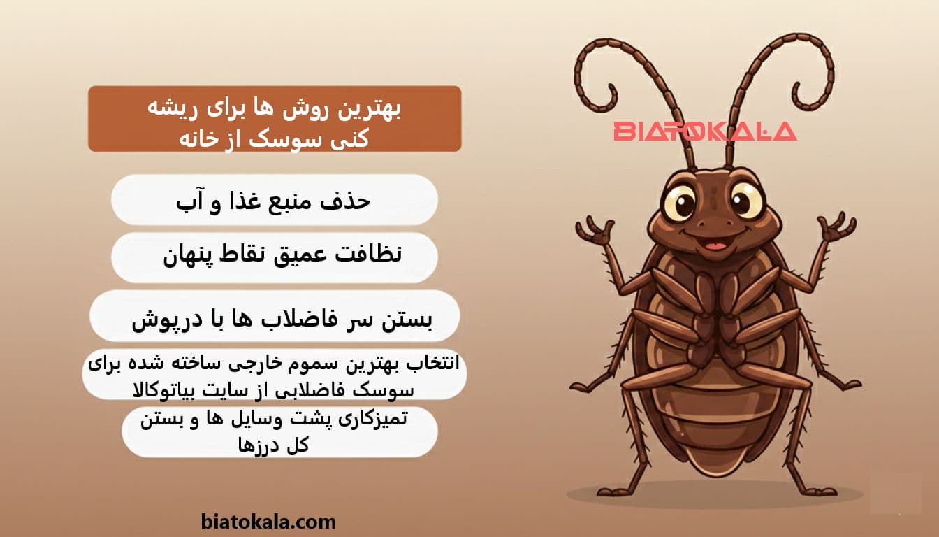 بهترین سموم و روش های از بین بردن سوسک ها 