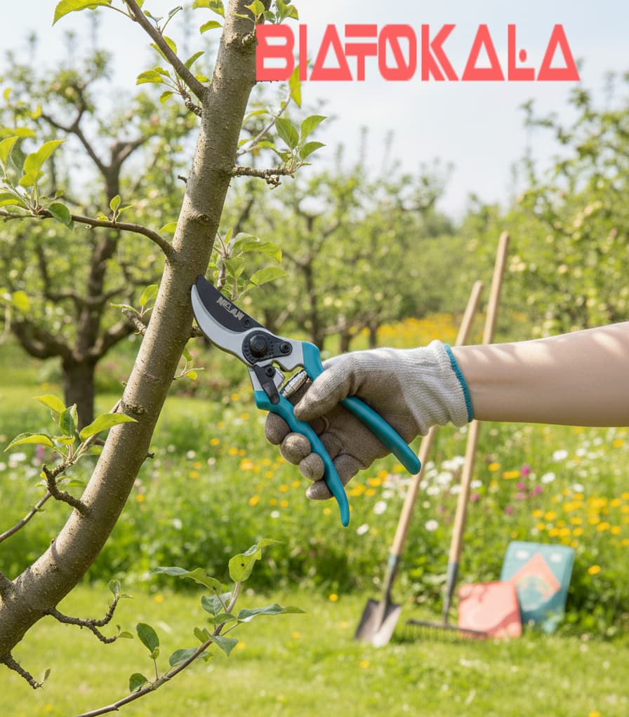 استفاده از قیچی باغبانی برای هرس درختان 