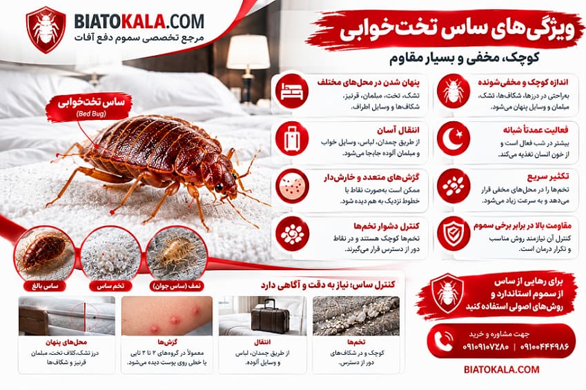 ویژگی های ساس تخت خوابی